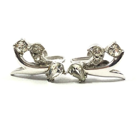 Set of 4 Vintage Clip On Earrings Trifari Monet Na - Picture 6 of 11